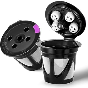 Reusable K Cups for Keurig, 2-Pack Universal K CUP Refillable Coffee Pods with 5 Holes, Specifically Designed for Keurig Supreme Multistream Series
