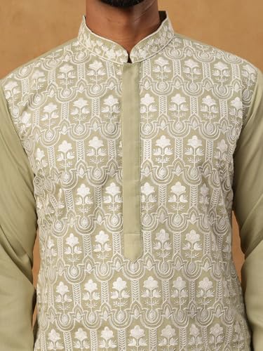 Image of Jompers Silk Blend Embroidered Kurta Pyjama Dupatta Set