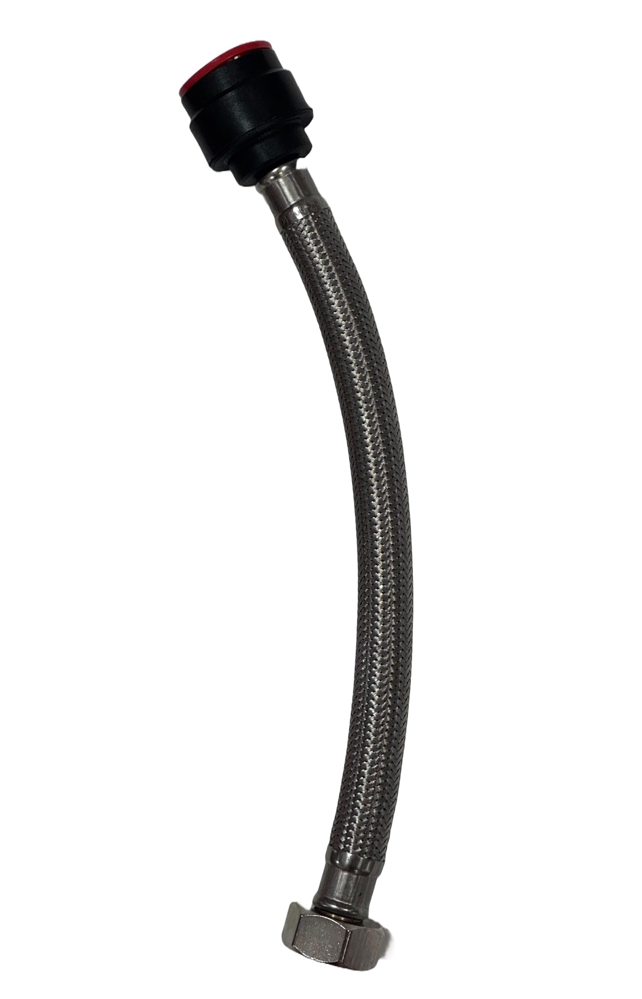 Flexible Tap Connector with Push-Fit – 15mm x ½ Flexi Hose, 300mm Length for Sink, Basin & Tap Plumbing Installation