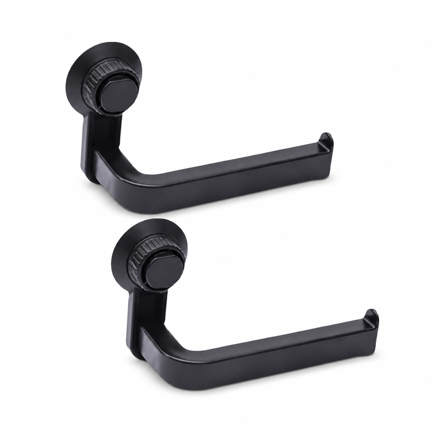 2 Pcs Suction Toilet Roll Holder, Black Toilet Roll Holder with Firm Adhesiveness, Easy to Clean Durable Toilet Roll Holders Black for Kitchen and Bathroom