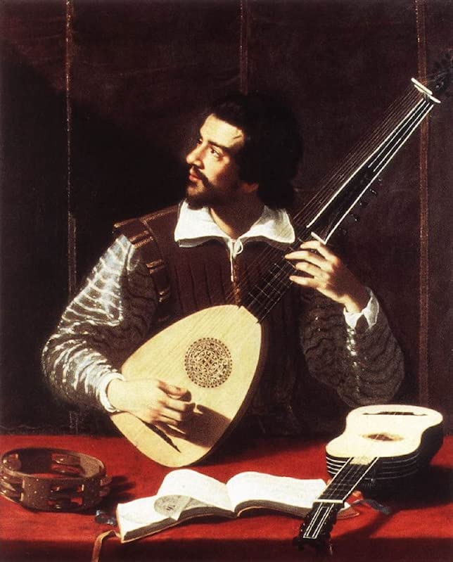 Tableau le joueur de théorbe pour sublimer votre décoration murale de salon 60x90cm