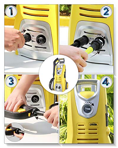 Pressure Washer Electric Power Washer, 3046 PSI 1.85 GPM Oasser Car Washer Machine with Spray Gun 5 Nozzles for Cars, Houses, Driveways, Patios - Thumbnail 6