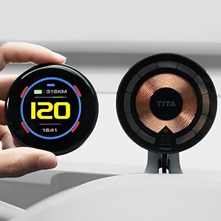 TITA Smart Display for Tesla Model 3 & Model Y with Magnetic Holder, Speed, Battery Level, Blind Spot Warning, Mileage; Zero-Delay Synchronous, OTA Updates, Head up Display for Model 3/Y (2021-2024)