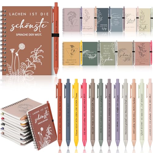 Bloc-notes à spirales et stylo rétractable pour organiser vos réunions d'équipe avec style