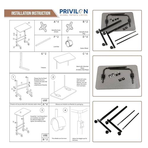 VISBY INDIA Office Table for Home/Writing Desk for Office/Folding Table for School/Folding Study Table/Work from Home - MultipurposeTable-> (Black... - Image 3