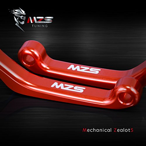 Mzs RL-0603-RD-1 Red Dirt Bike Brake Clutch Levers Pivot Adjustable Cnc Compatible thumb #1