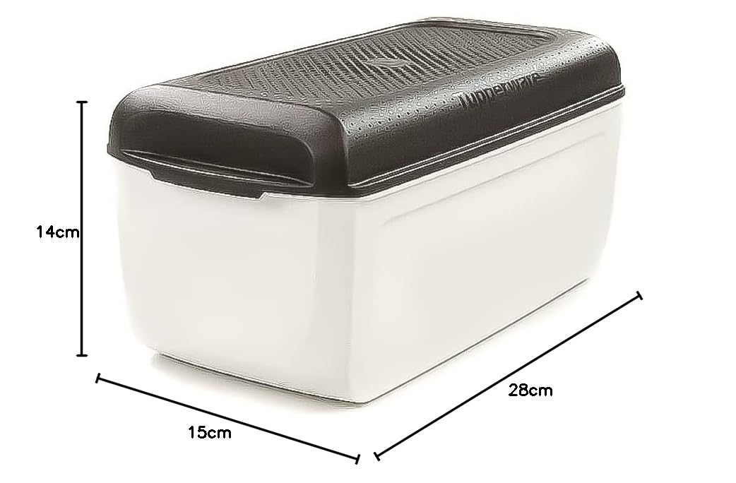 Tupperware BreadSmart Junior Brotbox Langzeit-Frischhaltung - CondenseControl Feuchtigkeitstechnologie - Abnehmbarer Trenner - Kunststoff - 16,6x31,4x11,2 cm - Profi-Qualität