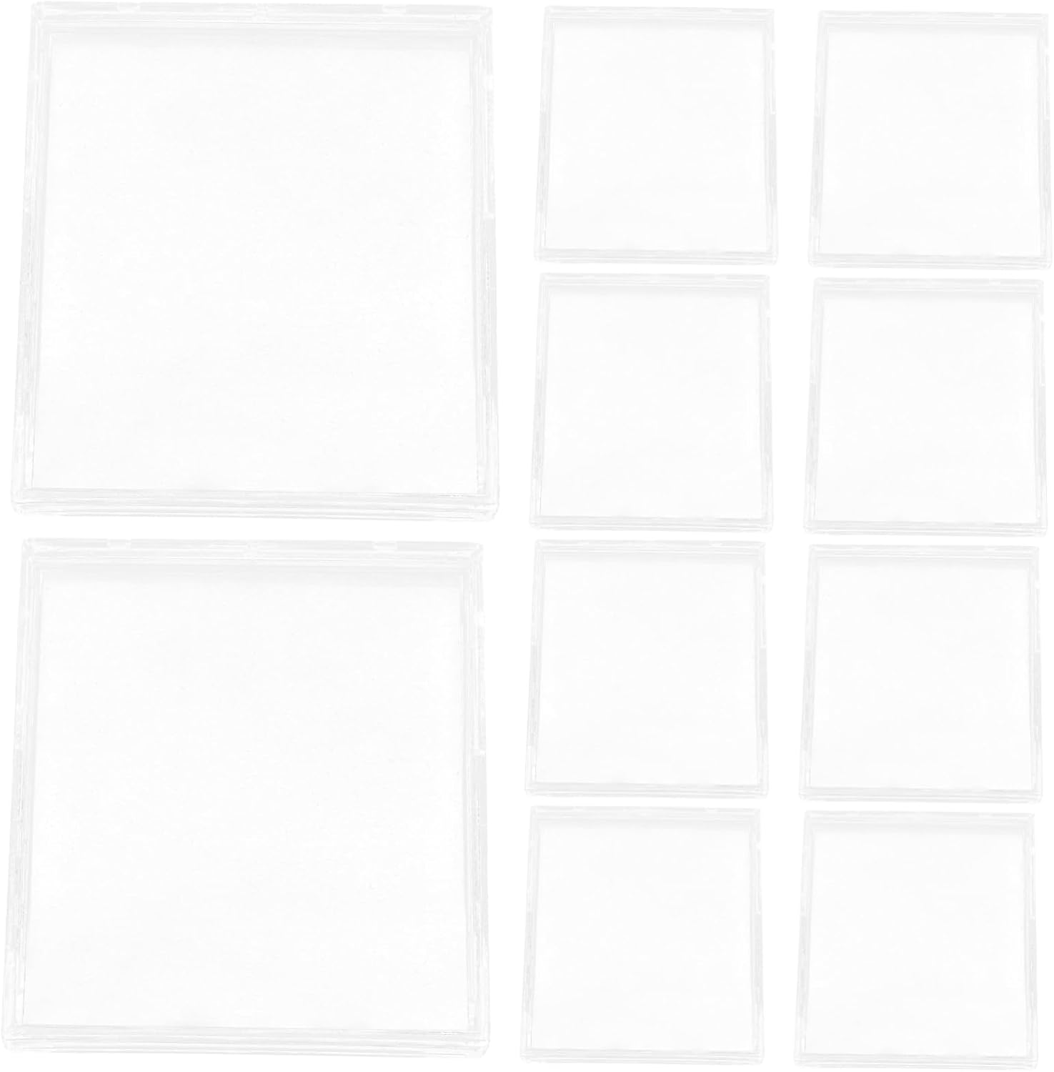 STOBOK 3sets Card Box Cards Reusable Card Cases Reusable Card Protector Game Card Display Case Trading Card Case Clear Card Holder Trading Card Sleeve Card Stand Transparent 10pcs*3