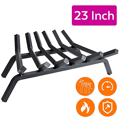 Fireplace Log Grate 23 inch - 6 Bar Fire Grates - Heavy Duty