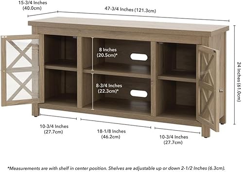 Miniatura 10 de Henn&Hart Soporte rectangular de TV para televisores de hasta 55 pulgadas en blanco, soportes de TV para la sala de estar