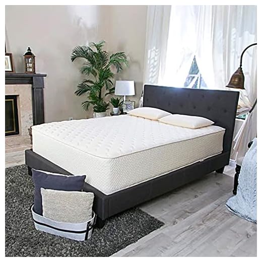 Latex for Less 9 inch Queen Natural Latex Mattress | 2 Sided Mattress w/Organic Cotton & Pure Natural Wool