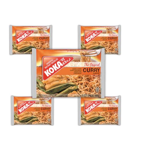 Image of KOKA Instant Noodles - Curry Flavour (85 gm x Pack of 5) inch(HALAL Certified) inch