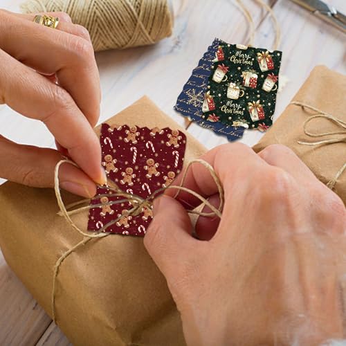 MerwDeeyt Scrapbook Papier Weihnachten Bastelpapier, 24 Blatt Doppelseitiges Winter Motivpapier, Buntes Dekopapier mit Muster für Journal Scrapbooking Fotoalbum Dekoration (A, 30.5x30.5 CM)