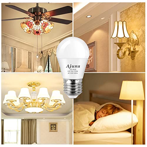 Image of LED Bulb 5W Equivalent 40W 120V Light Bulb Ceiling Fan Light Bulbs, Warm White 2700K A15 LED Energy Saving Bulb, E26 Base Not Dimmable 4 Pack