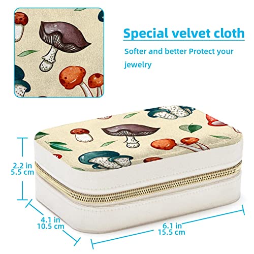 Boîte à bijoux portable : rangement compact en forme de champignon