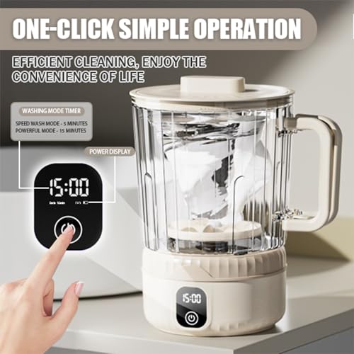 Image of Underwear Washing Machine, Upgrade 2.5L Mini Portable Washing Machine, Mini Washer Deep Cleans Small Clothes for Apartment, Dorm, RV, Travel & Hotel Use (khaki)