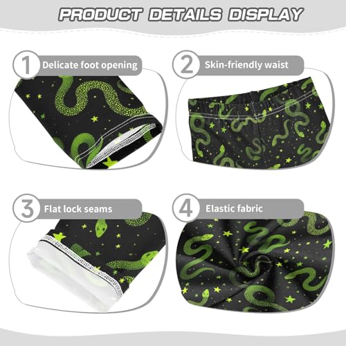 Girls Leggings Soft Toddler Ankle Length Bottoms Snakes Kids Dance Yoga Pants 4-10 Years3