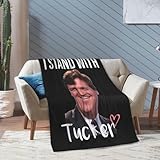 I Stands with Tucker Carlson Ultra Soft Throw Blankets Cozy Blanket for Sofa Bed 60"X50"9