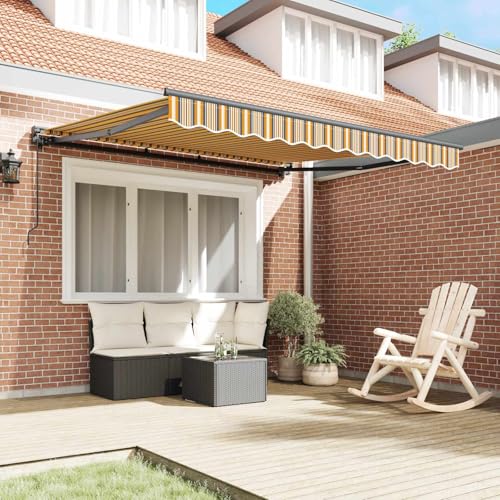 Store rétractable contre la chaleur auvent terrasse 350x250 cm à double commande - 4