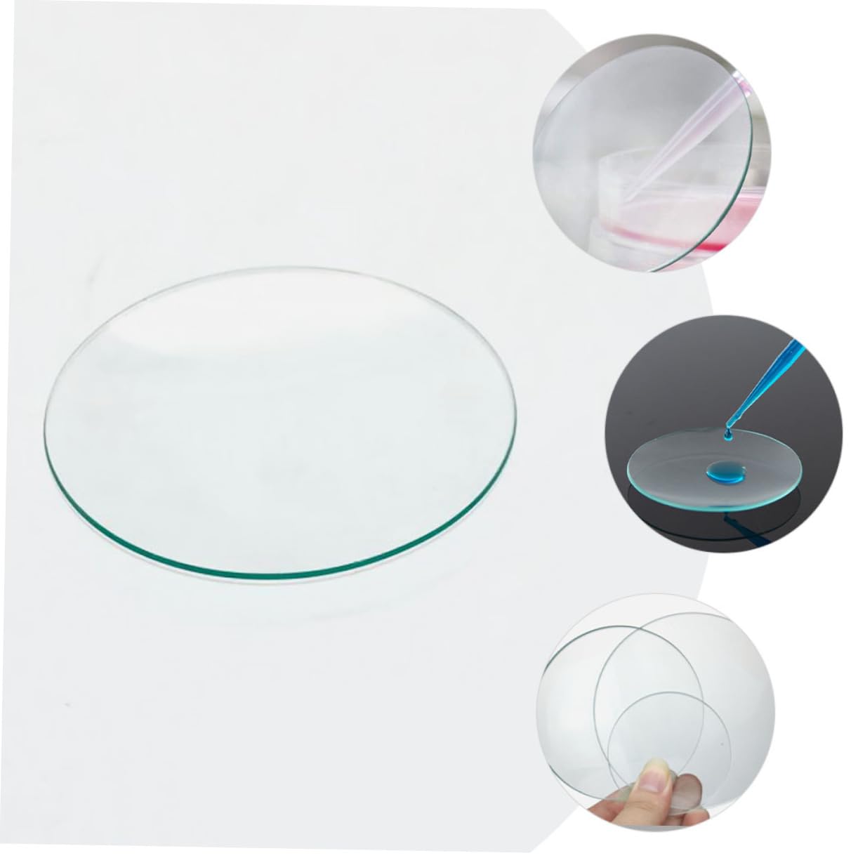 GANAZONO Labor Glasplatten 10 Stück Labor-Uhrengläser Lehruhrenglas-Experimentglasbecher-Abdeckung Für Chemie-Uhrengläser Runde Uhrengläser 100 Mm Glasscheibenzubehör Experimentierglas