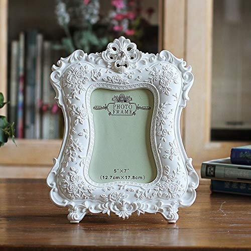 KLerDH Picture Frames, Classic Photo Frame Quality Resin Wedding Party Desktop Decoration Picture Frames Birthday Gifts(6 inch vertical)