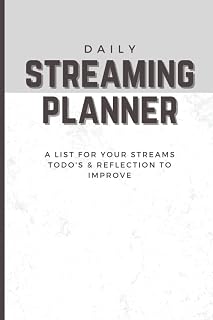 Stream planner, daily streaming planner, livestream notebook