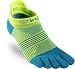Injinji Women's Run Lightweight No Show Coolmax Xtralife Socks (Neon Green Turquoise, Medium / Large)