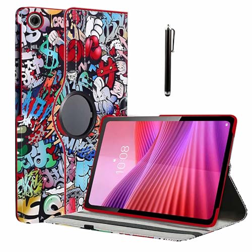 Image of ProElite Cover for Lenovo Tab 10.1 inch 2025, 360 Rotatable Smart Flip Case Cover for Lenovo Tab 10.1 inch 2025 Tablet with Stylus Pen, Hippy