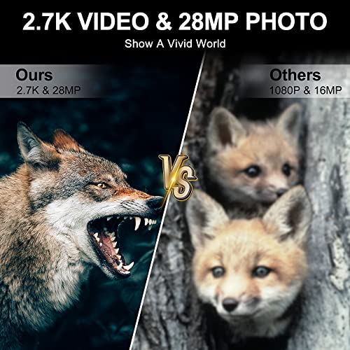 Wildkamera mit Bewegungsmelder Nachtsicht - Wildkamera Testsieger 28MP 1520P Wärmebildkamera Jagd 0,2s Jagdkamera 850nm… – Bild 3