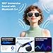 Smart AI Glasses with 100+ Language Translation, Bluetooth 5.4 Glasses with Chat GPT, Blue Light Filtering Lenses with Lightweight Metal Frame Sunglasses, Smart Glasses for Men Women Travel Business