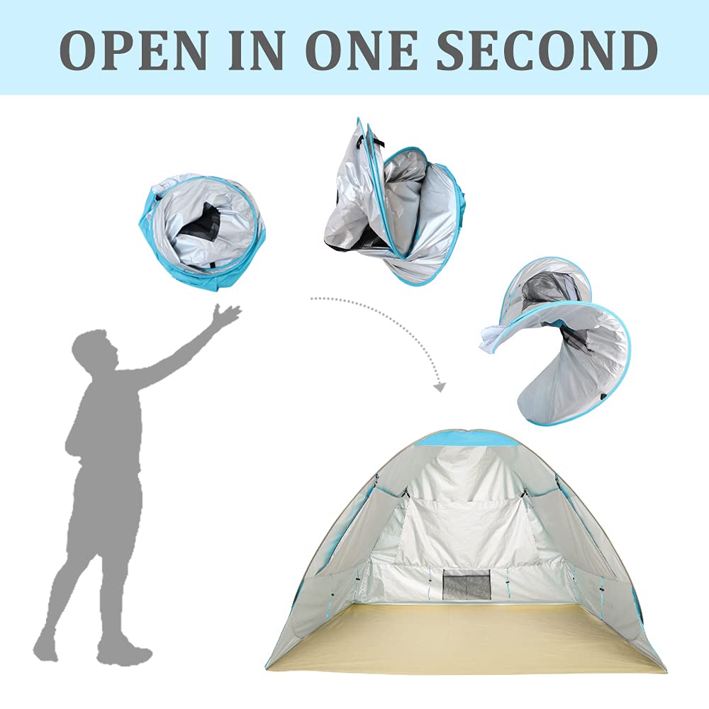 Buy ZOMAKE Beach Pop Up Tent Sun Shelter with UPF 50+ Strong Sun UV