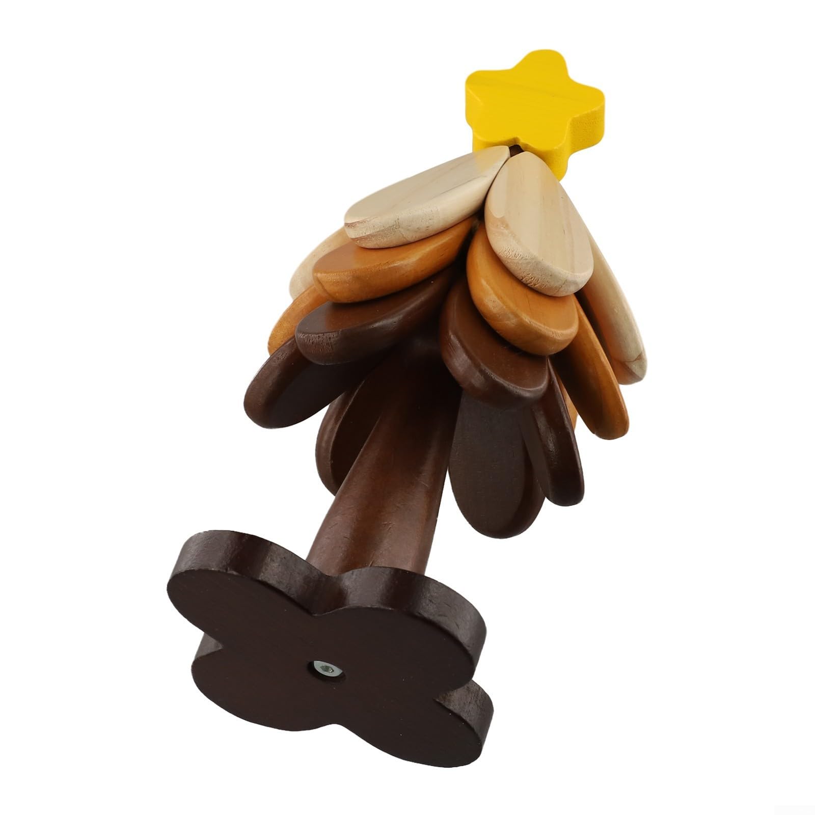 Dessous de verre en bois naturel pour plats chauds (jaune)