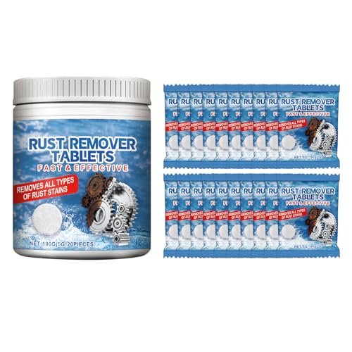 Mnozreo Quita Oxido Metal,Limpiador de Eliminación de Oxido,Removedor De Óxido De Acero Inoxidable,Eliminador De Óxido De Metal Resistente,5G*20PC