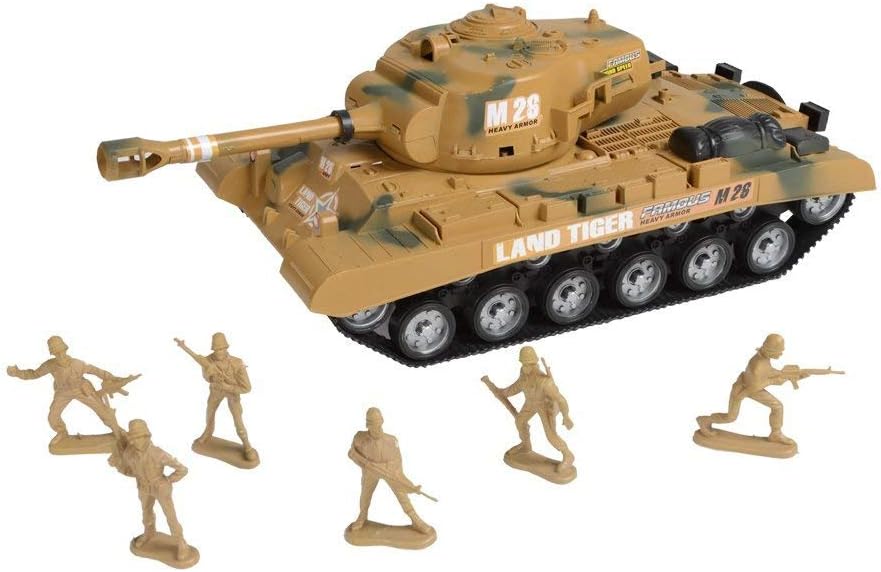 KandyToys Combat Mission Large Friction Tank and Soldiers