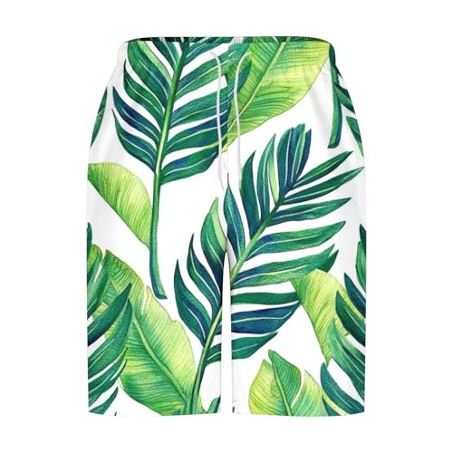 Men's Hawaiian Shorts Beach Casual Board Short Sweatpant Lace up Elastic Waist Plus Size Loose Comfy Crop Pants4