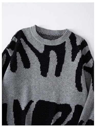 SHENHE Girl's Casual Long Sleeve Knit Sweater Jumper Tops Crewneck Drop Shoulder Pullover Sweater3