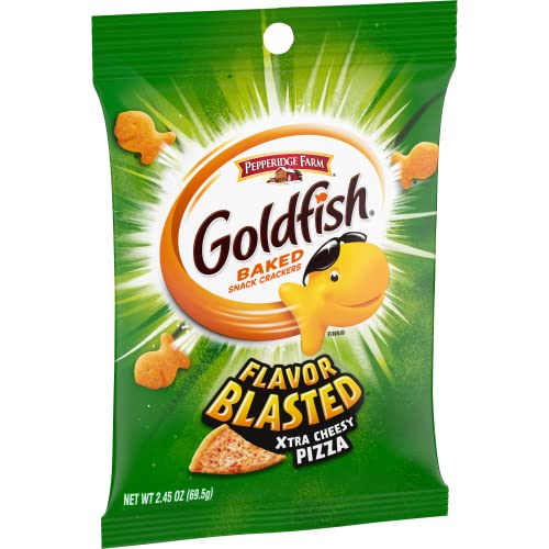 Image of Pepperidge Farm Goldfish Flavor Blasted Xplosive Pizza Crackers, 2.45 Ounce Snack Packs, 30 Count