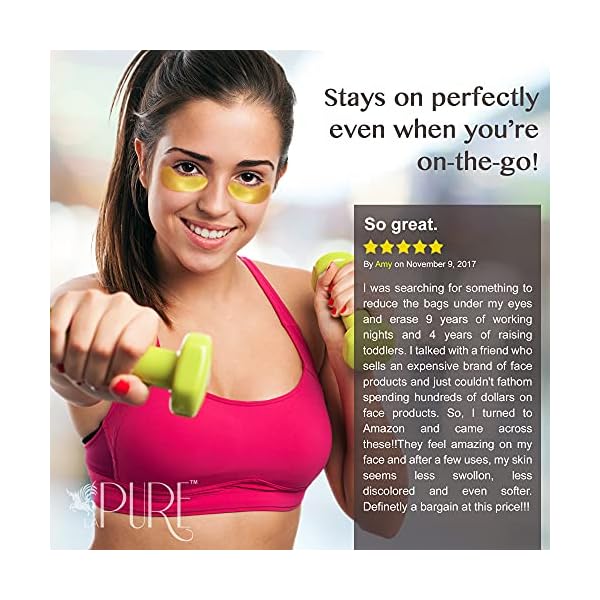LA-PURE-24K-Gold-Eye-Treatment-Masks-Under-Eye-Patches-Dark-Circles-Under-Eye-Treatment-Under-Eye-Bags-Treatment-Eye-Mask-for-Puffy-Eyes-Anti-Wrinkle-Undereye-Dark-Circles-Gel-Pads-15-Pairs LA PURE 24K Gold Eye Treatment Masks - Under Eye Patches, Under Eye Bags Treatment, Eye Mask for Puffy Eyes, Anti-Wrinkle, Dark Circles, Gel Pads 15 Pairs