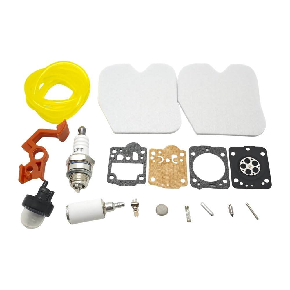 Kit di Manutenzione carburatore, Filtro Aria Adatto for Motosega CS340 CS380, Lampadina adescamento, Set Candele, Pezzo Ricambio