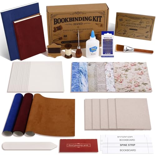 FOGWOWO 87 Pcs Book Binding Kits Book Making Kit Materials for DIY Crafts