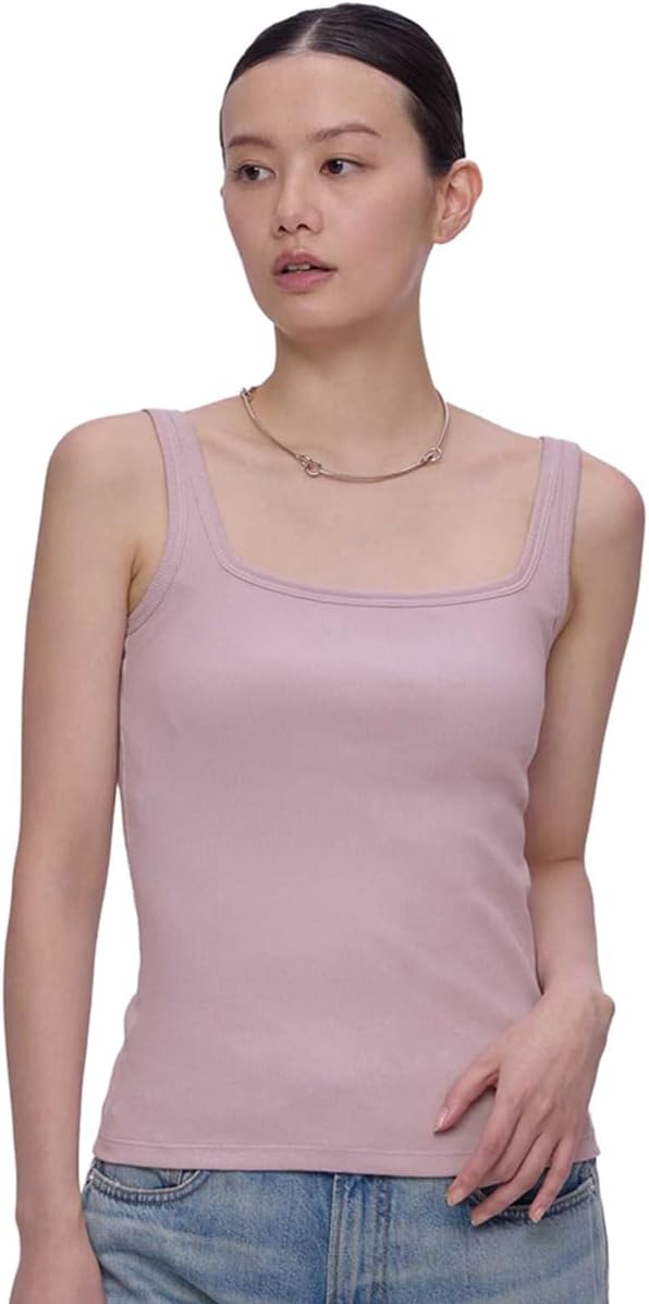 Amazon | OUR WACOAL(アワワコール) カップ付きコットンリブタンク