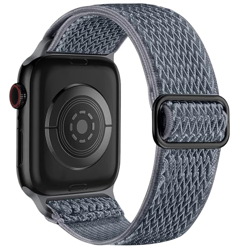 Lerobo Pulseira Solo Loop esportiva de nylon, trançada, masculina e feminina compatível com Apple Watch Ultra 2 de 49 mm, séries 10, 9, 8 de 46 mm, 45 mm, 44 mm e 42 mm, para iWatch Ultra, série 9, 8