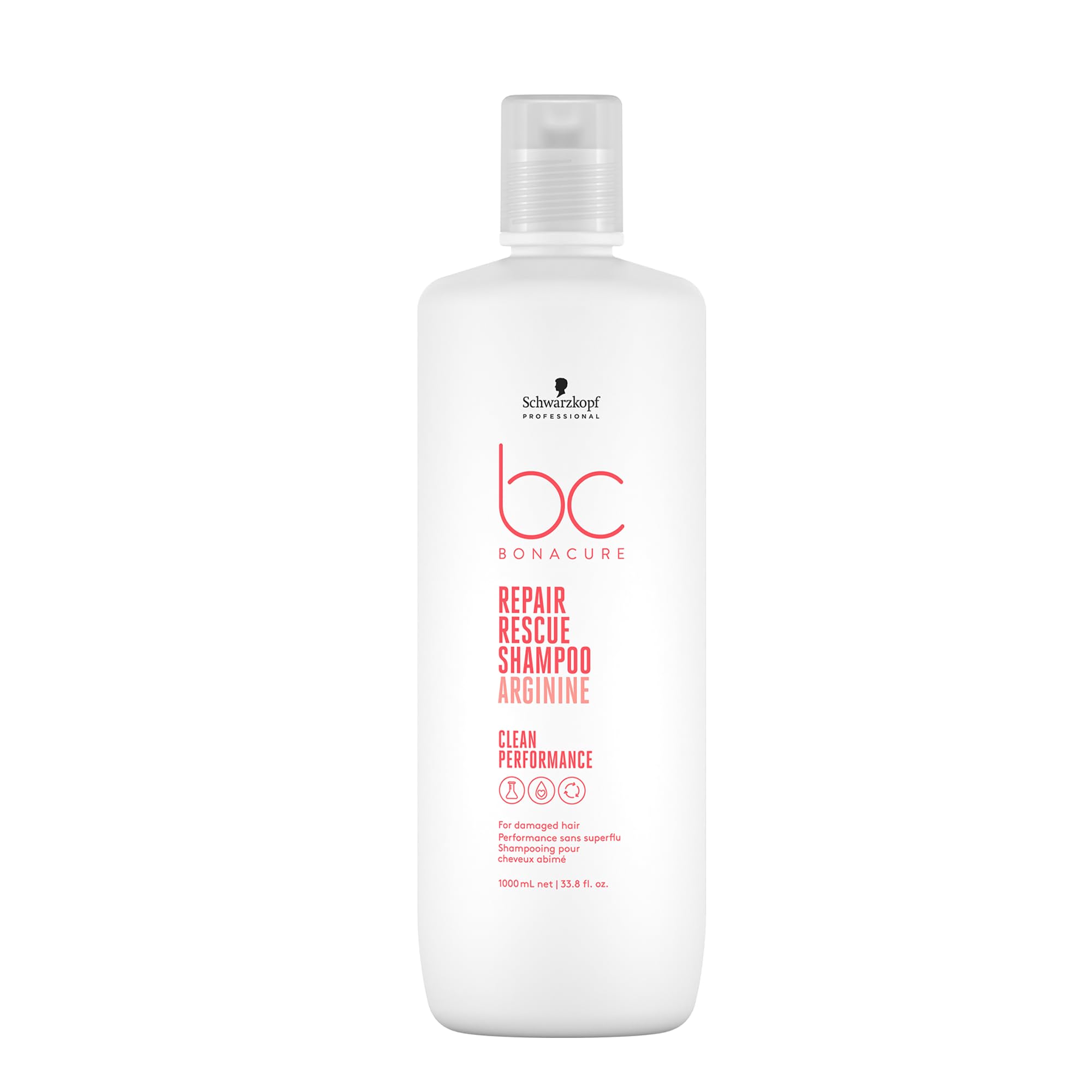Schwarzkopf Professional Bonacure Repair Rescue Shampoo For Men & Women | Strengthens & Restores Damaged Hair | Enriched with Arginine for Nourishment (1000 ML)