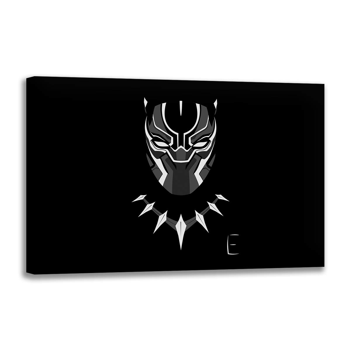 Panthère Noire Peinture Huile sur Toile Art Mural Haut de Gamme 90x140cm
