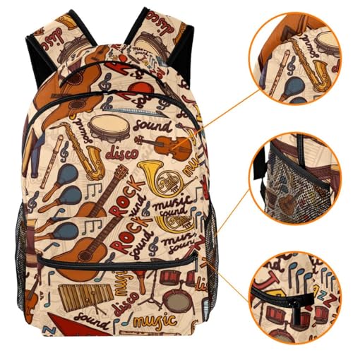 Sac à dos rock multicolore pour adolescents évitant le mal de dos