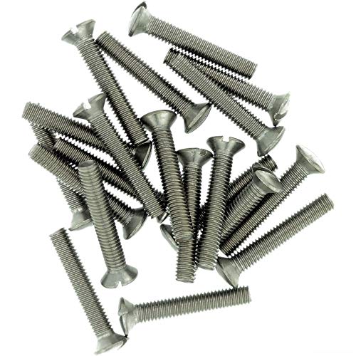 M2.5 (2.5mm x 20mm) Slot Raised Countersunk Machine Screw (Bolt) - Stainless Steel (A2) (Pack of 20)
