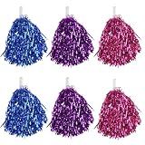Pompon de Animadora - 6 Piezas Pompones de Animadora, para Eventos Deportivos, Fiestas