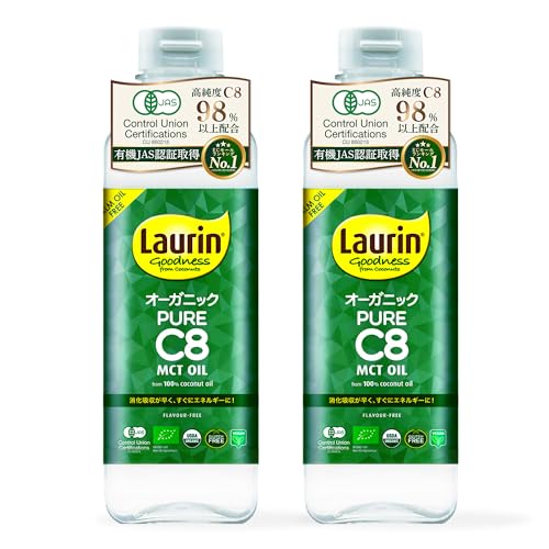 Laurin ���E���� MCT�I�C�� C8 �������b�_100% �L�@JAS�F�� �I�[�K�j�b�N �R�R�i�b�c�R��100% 500ml 2�{