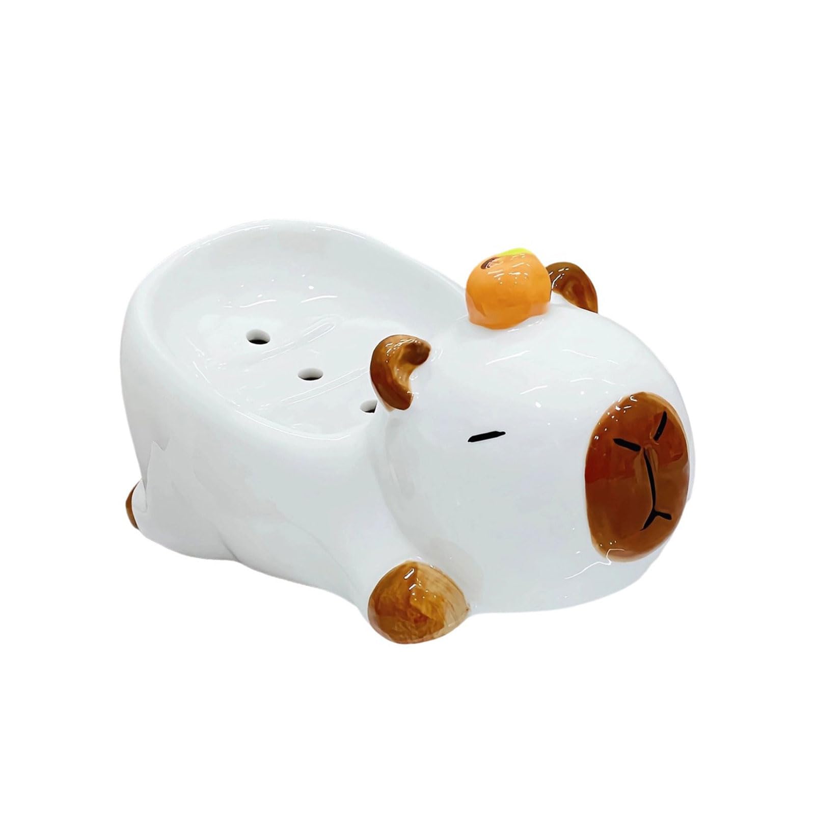 YTtkku Creative Soap Holder Draining Easy Installation Kitchen Sink Mount with Drain Soap Holder Drainable Tray