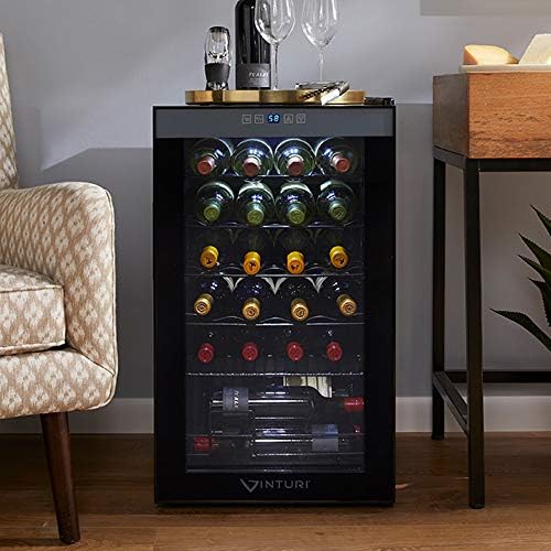 Vinturi RF24BTBK13 Wine Fridge Freestanding With Digital Display Panel